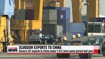 Korea's exports to China down 1.5% in Q1