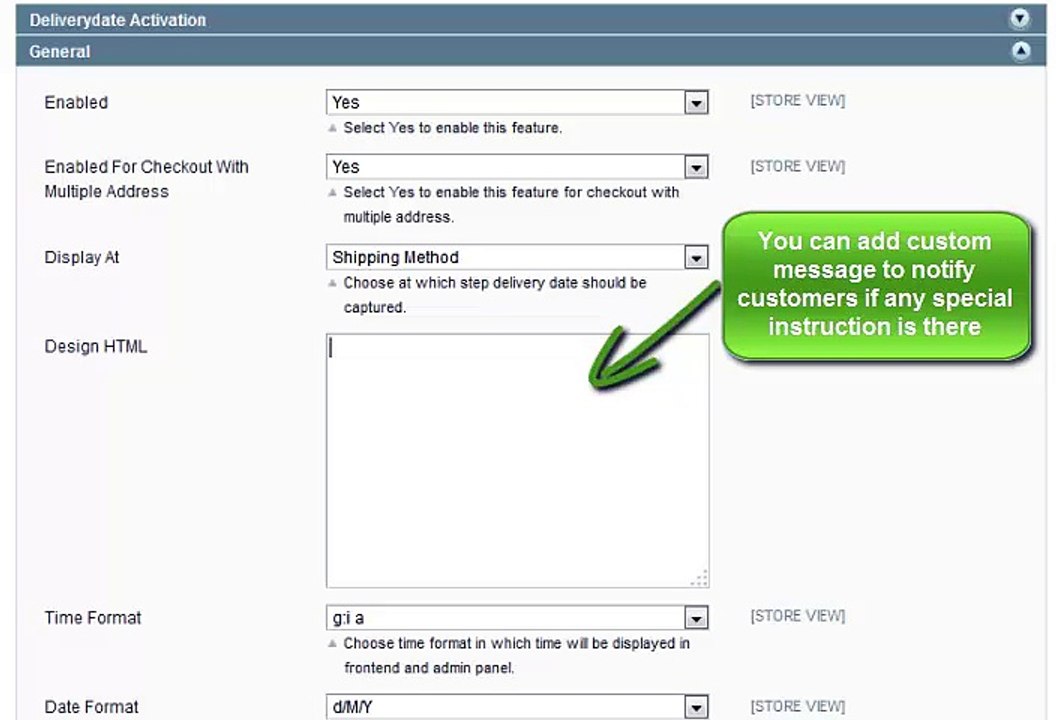 Order Delivery Date Pro Magento Extension - Backend by Biztech Store