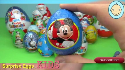 Скачать видео: Surprise Eggs_KIDS,20 Surprise egg- Kinder Maxi Маша и Медведь Kinder Surprise Mickey Mouse - HD