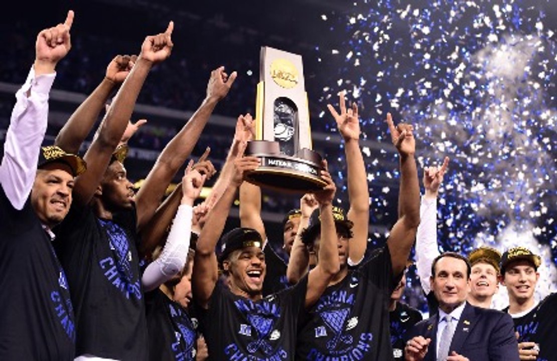 Duke reacts to NCAA championship victory