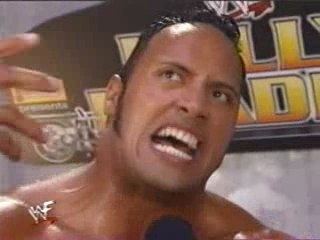 The rock makes fun of hhh
