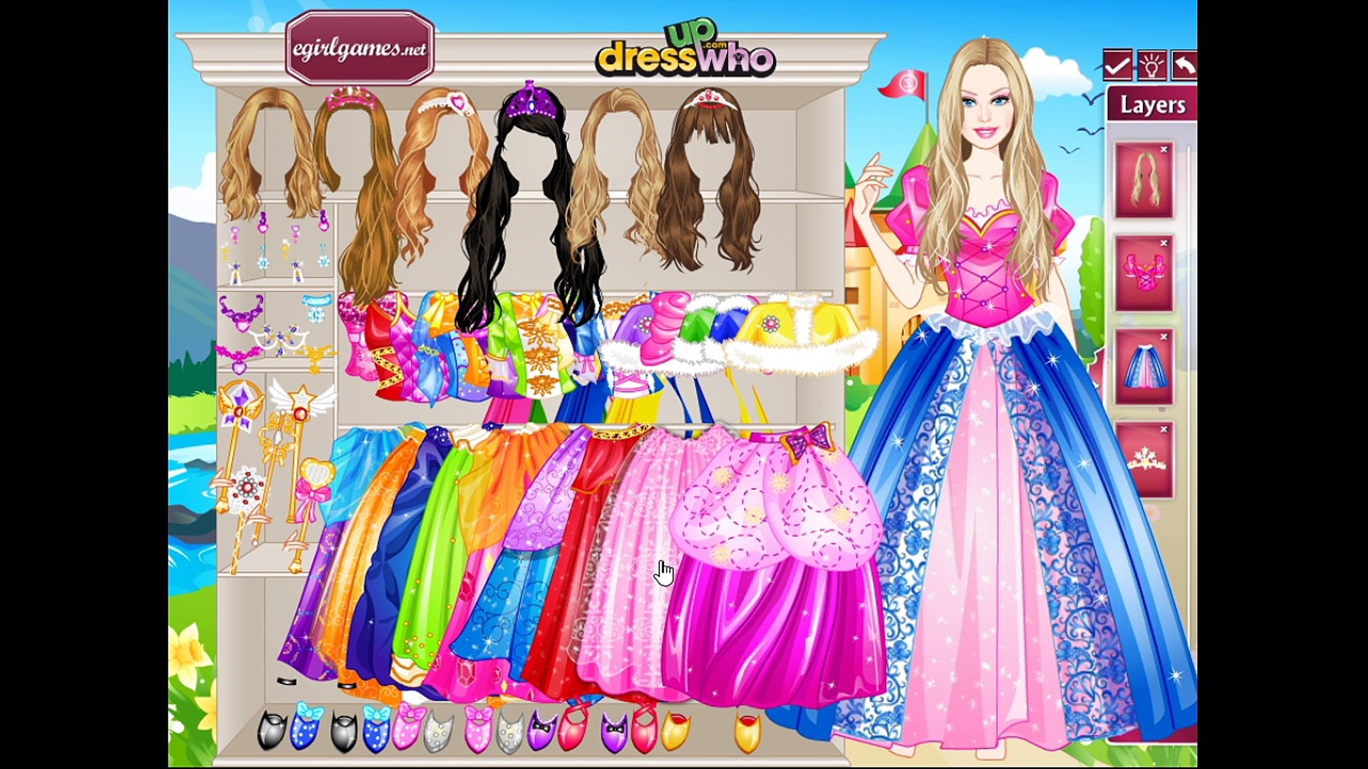 princess barbie dress up games