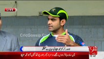 Mohammad Hafeez talking to media 7th April 2015