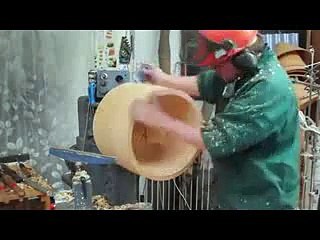 A man makes a limp with wood after very struggle