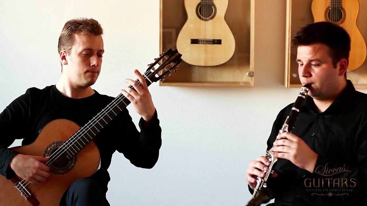 Duo Redzic Radisevic Sonata for clarinet and guitar in D minor by Ferdinand Rebay