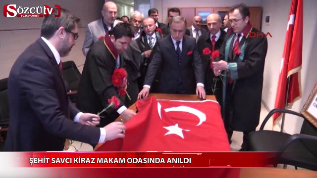 Şehit Savcı Kiraz makam odasında anıldı