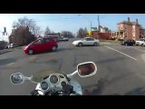 Motorcycle Crash At Blocked Intersection : dumbest drivers ever
