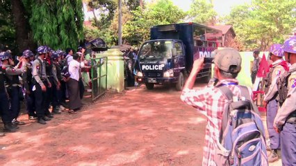 Pre-trial hearing for arrested Myanmar students