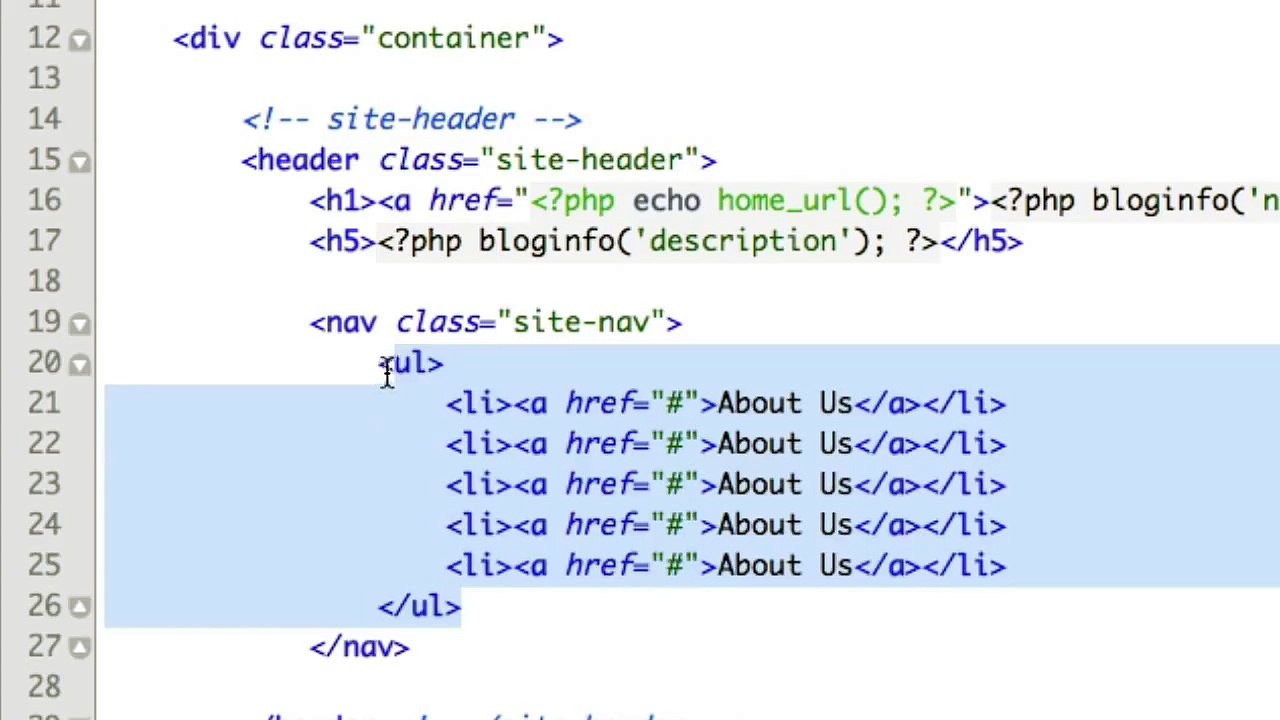 WordPress Navigation Menus (Theme Development).mp4