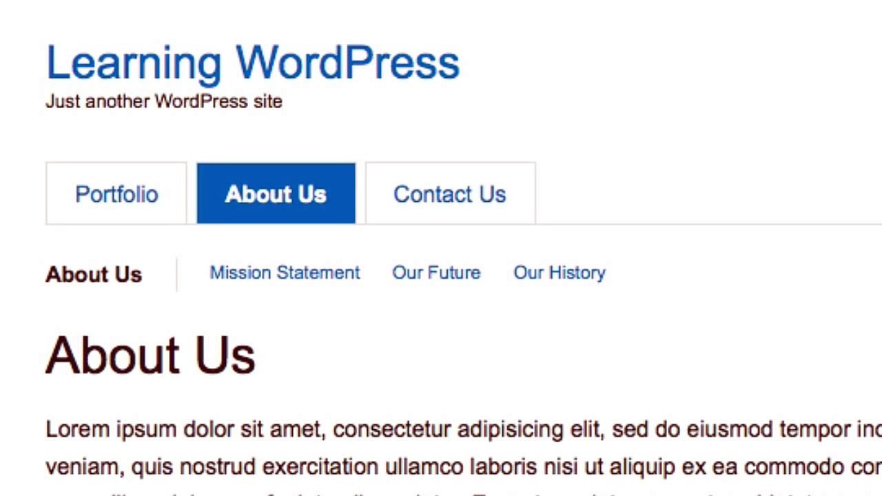 WordPress Child Page Menu (parent & subpages).mp4