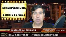 New Orleans Pelicans vs. Golden St Warriors Free Pick Prediction NBA Pro Basketball Odds Preview 4-7-2015