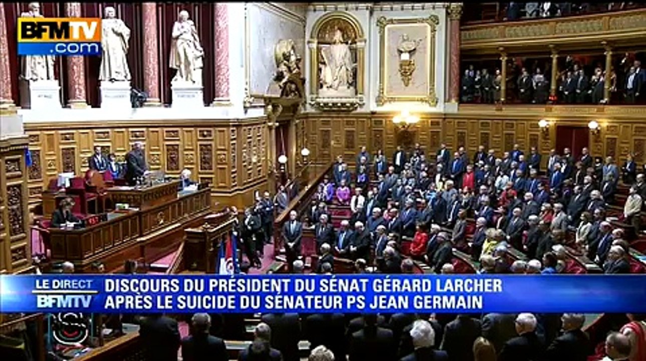 L'émouvant hommage du Sénat après le suicide de Jean Germain