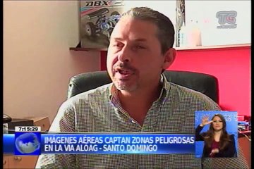 Imágenes muestran daños en vía Alóag - Santo Domingo
