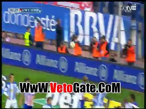 ميكل يتقدم بالهدف الاول اتلتيكو مدريد فى ريال سوسييداد