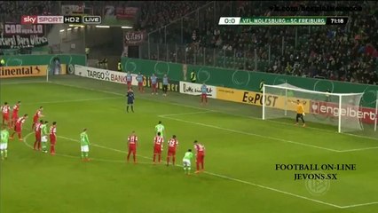 VfL Wolfsburg 1 - 0 SC Freiburg All Goals and Full Highlights 07/04/2015 - DFB Cup
