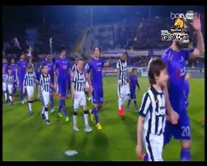 شماريخ جماهير الفيولا ومصافحة صلاح للاعبي اليوفي