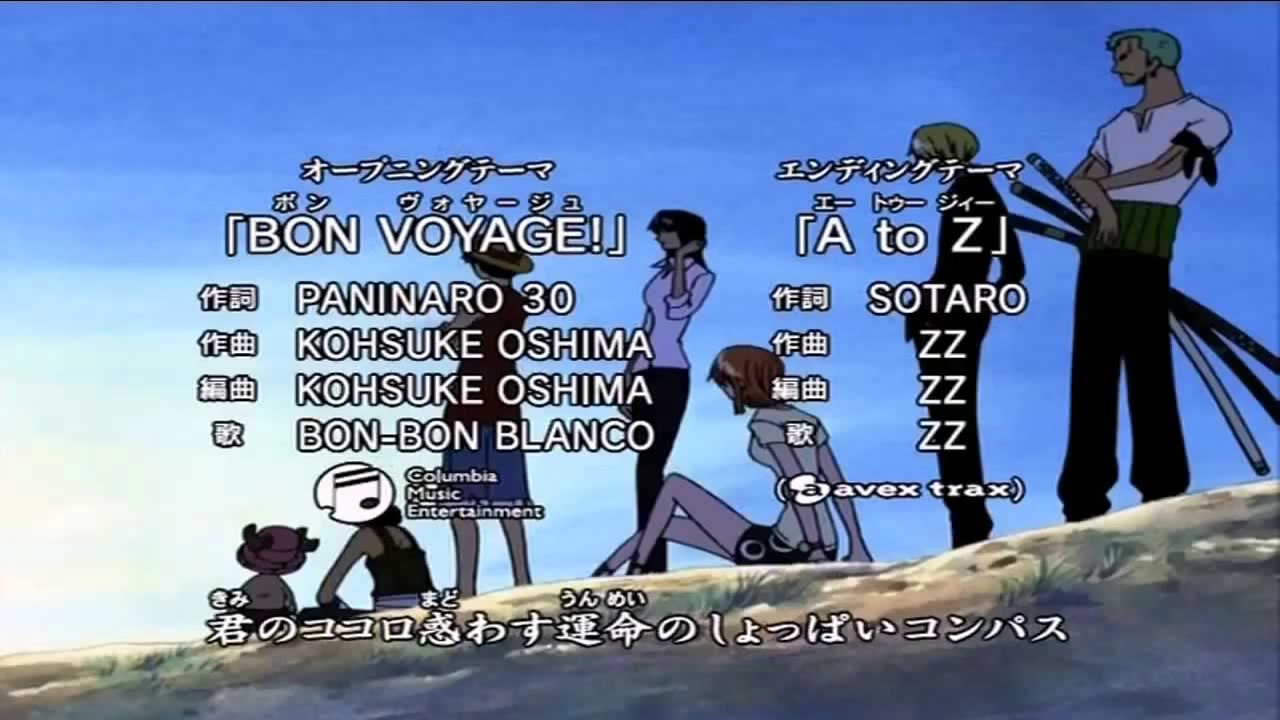 One Piece Opening 4 - Bon voyage - Bon-Bon Blanco