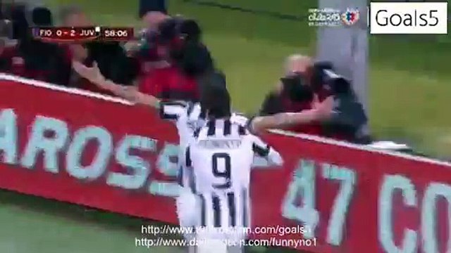 Leonardo Bonucci Goal Fiorentina 0 - 3 Juventus Coppa Italia 7-4-2015