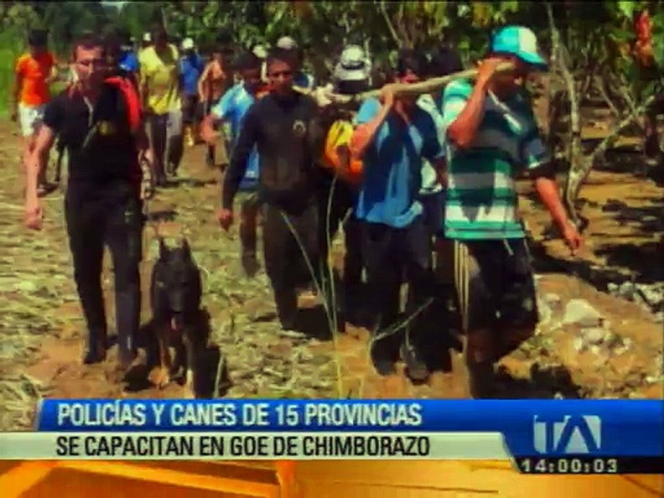 Policías y canes del país se capacitan en CHimborazo