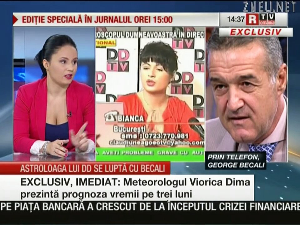 Gigi Becali isi bate joc de moderatoarea TV si o ataca pe sexoloaga lui Dan Diaconescu