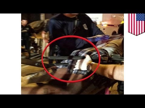 Mężczyzna nabija się na płot podczas ucieczki przed policją