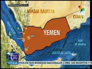 Yemen: mapa de zonas bombardeadas por Arabia Saudí