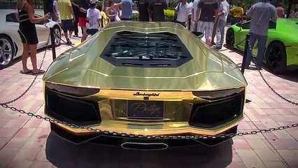 YouTube: lujoso Lamborghini Aventador cubierto de oro (VIDEO)
