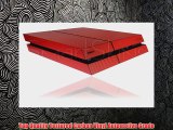Sony Playstation 4 PS4 Textured Red Carbon Fibre Skin Wrap Cover Decal Cover
