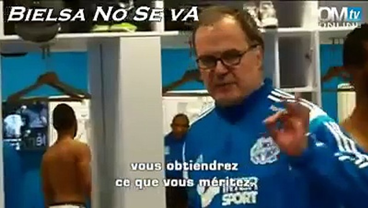 Marcelo Bielsa y la emotiva arenga a sus jugadores del Marsella