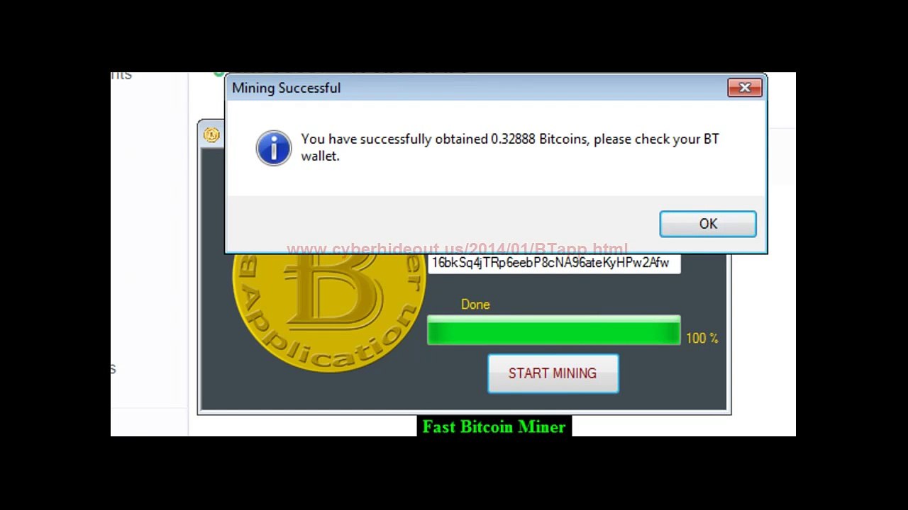 Proof - How To Mine BitCoin In Less Than A Minute Without Compllicated Software