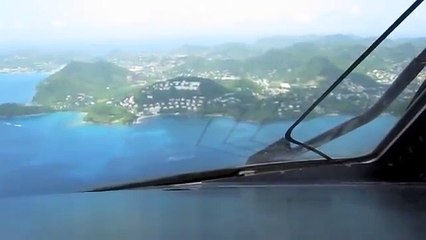 Cockpit view of a difficult approach and landing!