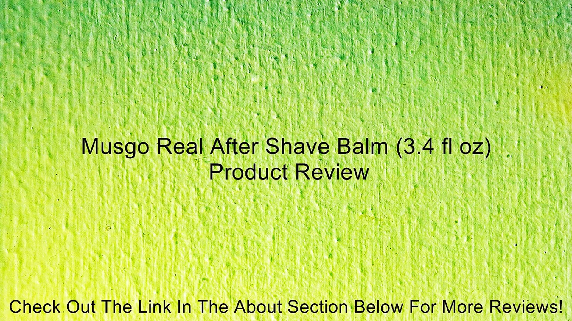 Musgo Real After Shave Balm (3.4 fl oz) Review - video dailymotion