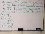 Degrees Fahrenheit Celsius Conversion Formula Problem Video