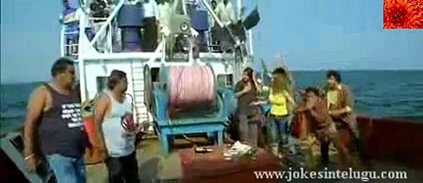 Jokes in Telugu Venu Madhav & Others in Boat Scene in Bladebabji