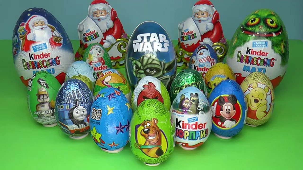 20 Surprise eggs, Kinder Maxi Маша и Медведь Kinder Surprise Mickey Mouse Surprise egg