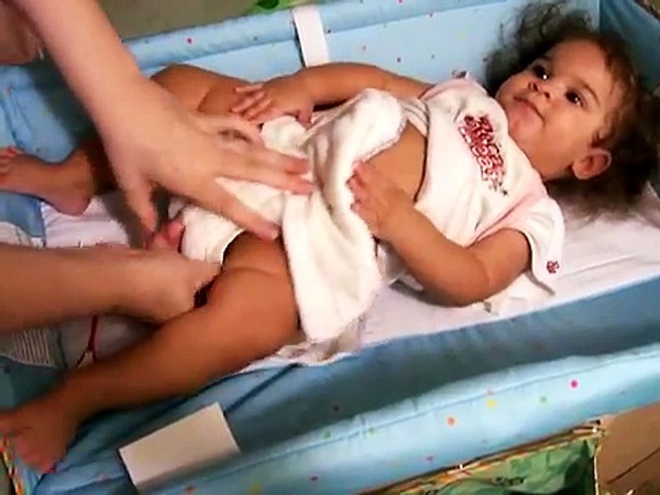 Changing prefold cloth diaper