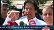 PTI Chief Imran Khan talking to media before leaving for Karachi