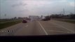 Failed suicide attempt, SUV car pulls in front of truck on highway