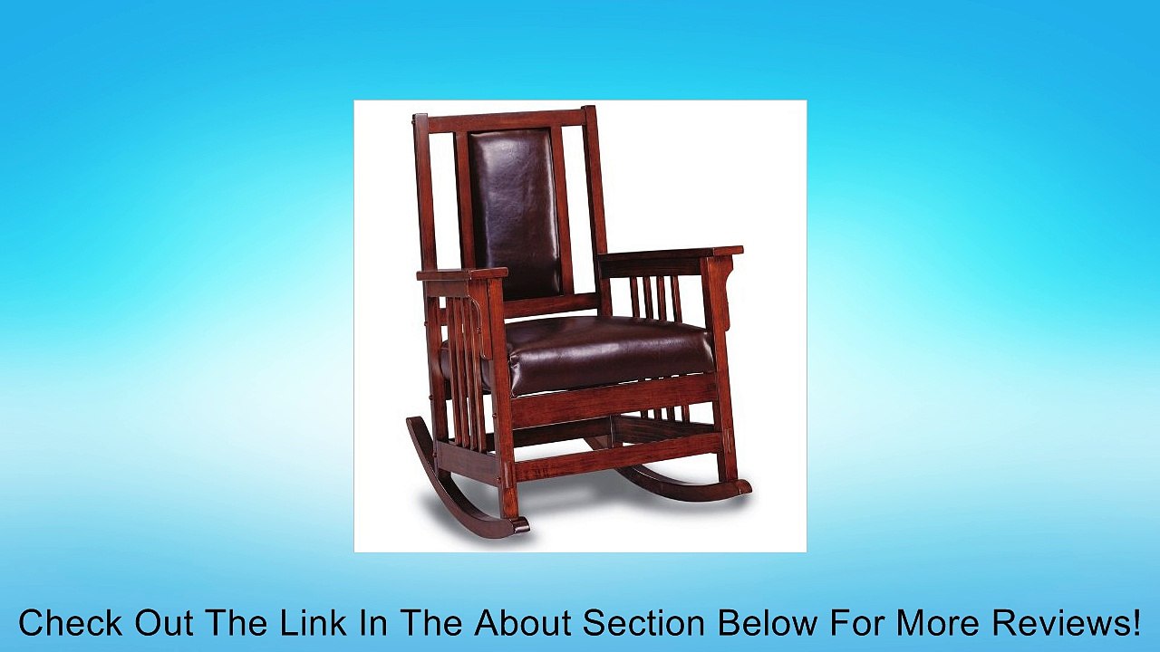 Coaster Mission Style Rocking Wood and Leather Chair Rocker Review