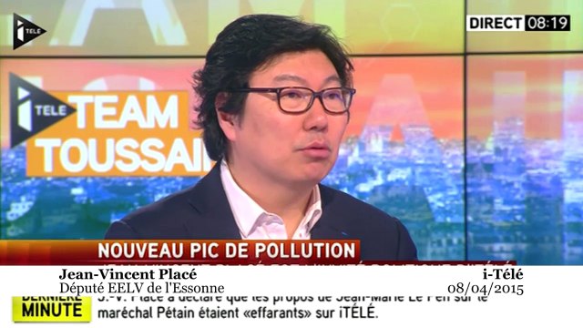 Jean-Vincent Placé : la pollution à Paris est un problème «trop récurrent»