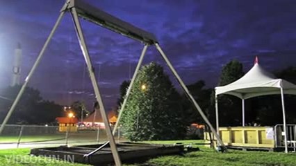 amazing waterfall swing