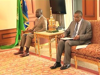 Audience du Président avec Pierre Moussa, Président de la Commission de la CEMAC