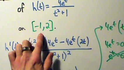 Calculus I - Global (Absolute) Mins and Maxes - Example 4