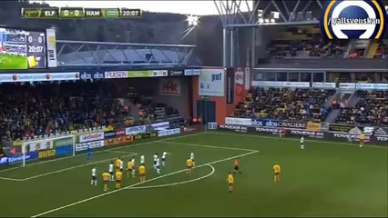 Watersprinklers turn on during Elfsborg - Hammarby game