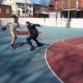 Two cops gets humiliated playing basketball