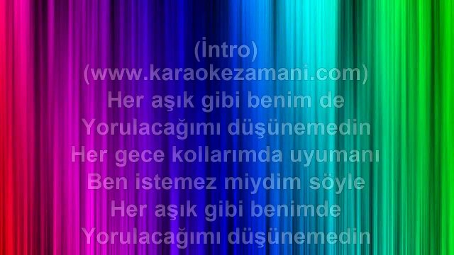 Burak Öksüzoğlu - Özür Dilersen - 2008 TÜRKÇE KARAOKE