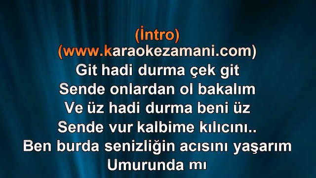 Burak Öksüzoğlu - Yanacaksın - 2008 TÜRKÇE KARAOKE