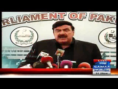 Sheikh Rasheed Blasts on Speaker Ayaz Sadiq for not letting him talk in Parliament