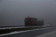Kar Yağışı Bolu Dağı'nda Ulaşımı Olumsuz Etkiliyor