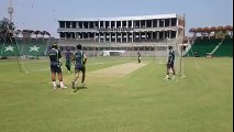 Exclusive Footage of Pakistani Team practicing in Gaddafi Stadium Lahore ahead of Bangladesh Tour